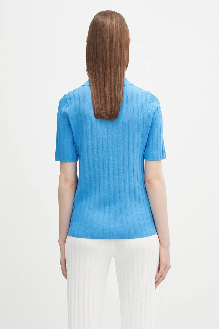 Clothing Sporty & Rich polo shirt Src Ribbed Polo TO069620305BL24 blue