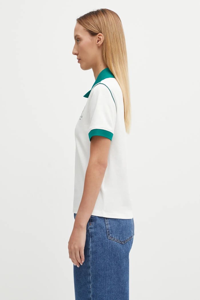 Sporty & Rich polo shirt Crown 70S Pique TO057621304WH27 white AW25