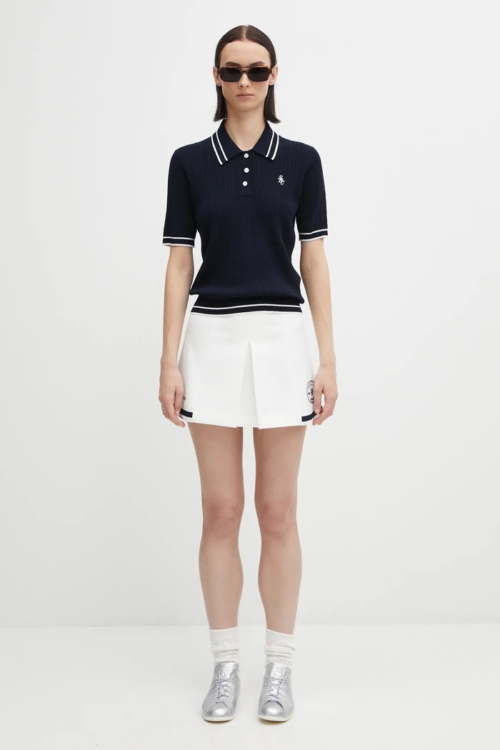 Sporty & Rich polo Src Mini Cable TO068621302BL107 blu navy