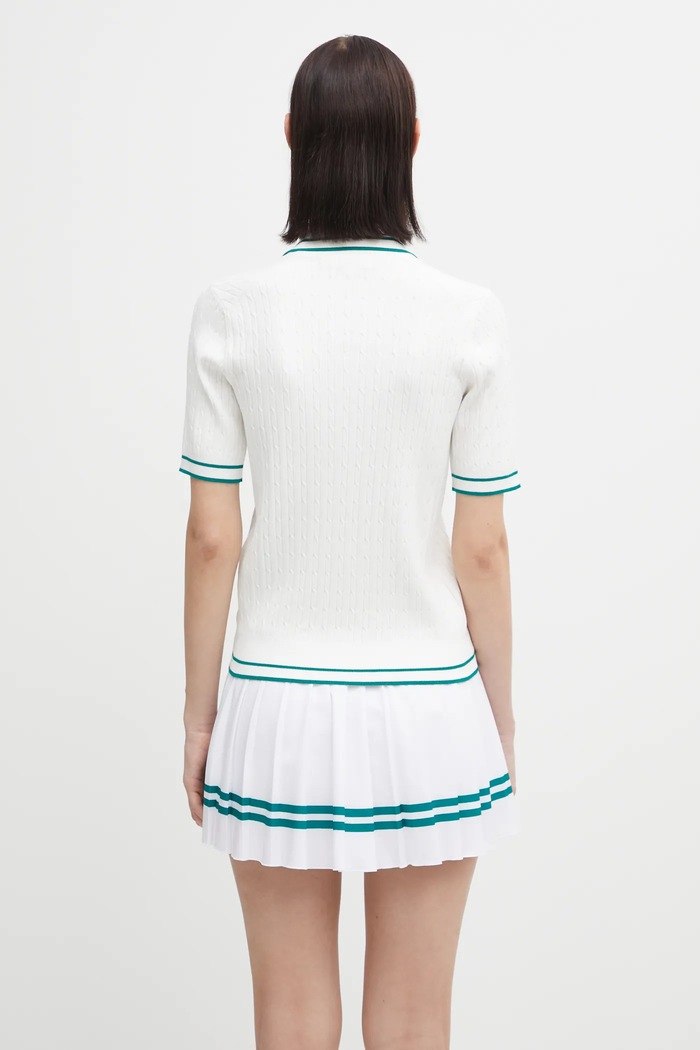 Abbigliamento Sporty & Rich polo Src Mini Cable TO068621302WH27 bianco