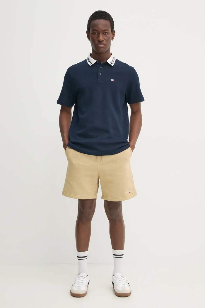 Tommy Jeans poló DM0DM20225 sötétkék SS25