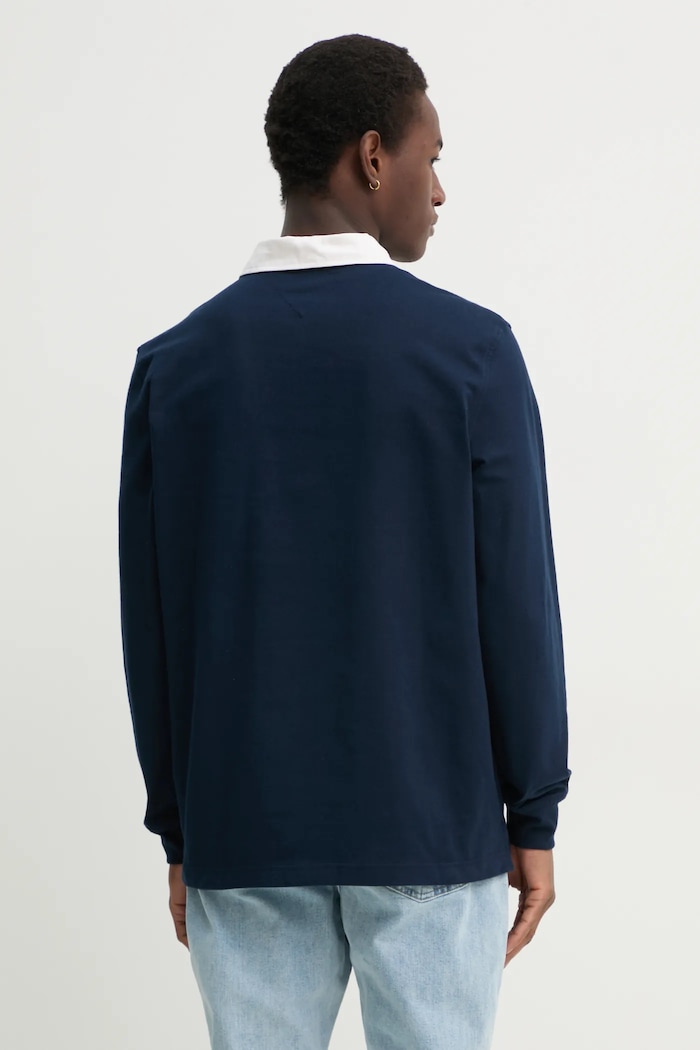 Oblečení Bavlněné tričko s dlouhým rukávem Tommy Jeans DM0DM20665 námořnická modř