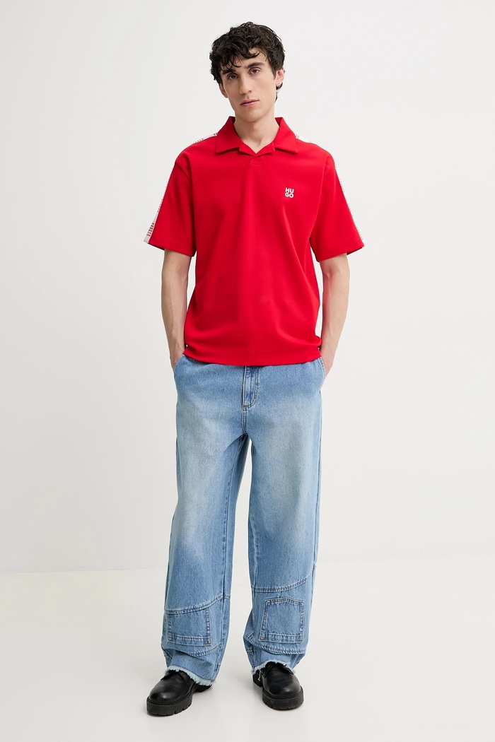 Polo tričko HUGO 50531311 červená SS25