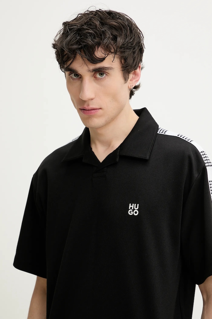 HUGO tricou polo negru 50531311