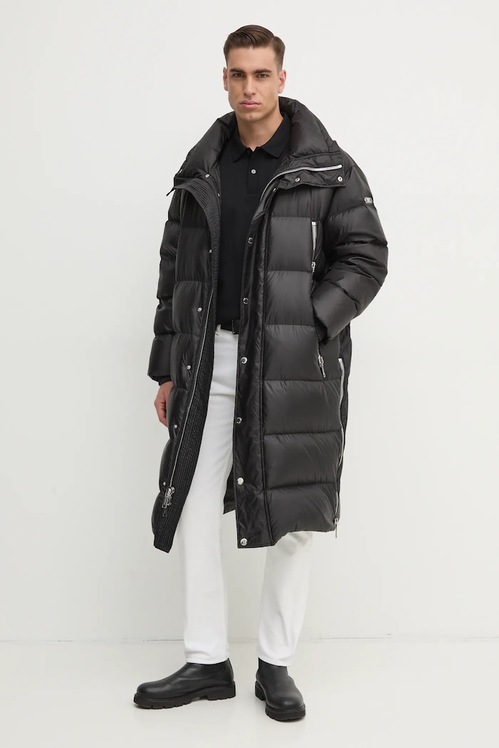 Bavlněné polo tričko BOSS 50531402 černá SS25