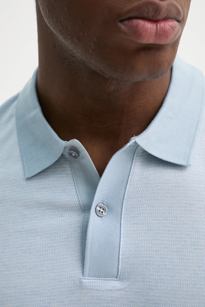 Polo de bumbac BOSS albastru 50532246