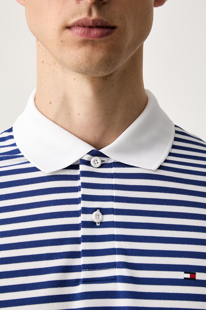 Tommy Hilfiger Тениска с яка мъжка с памук MW0MW37309