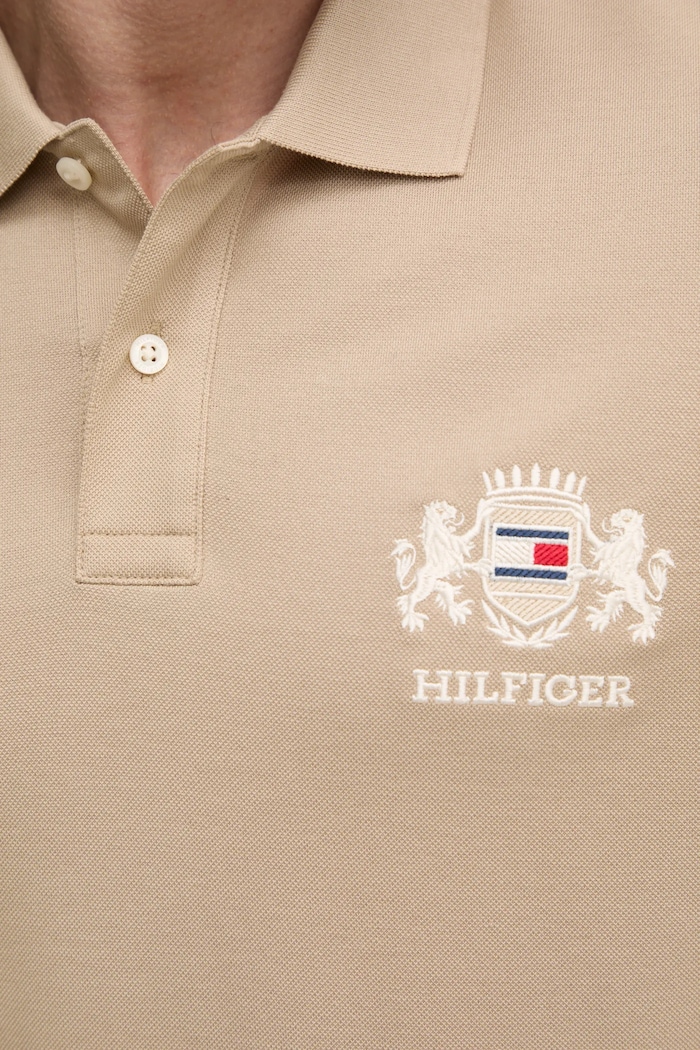Bavlnené polo tričko Tommy Hilfiger MW0MW37516 béžová
