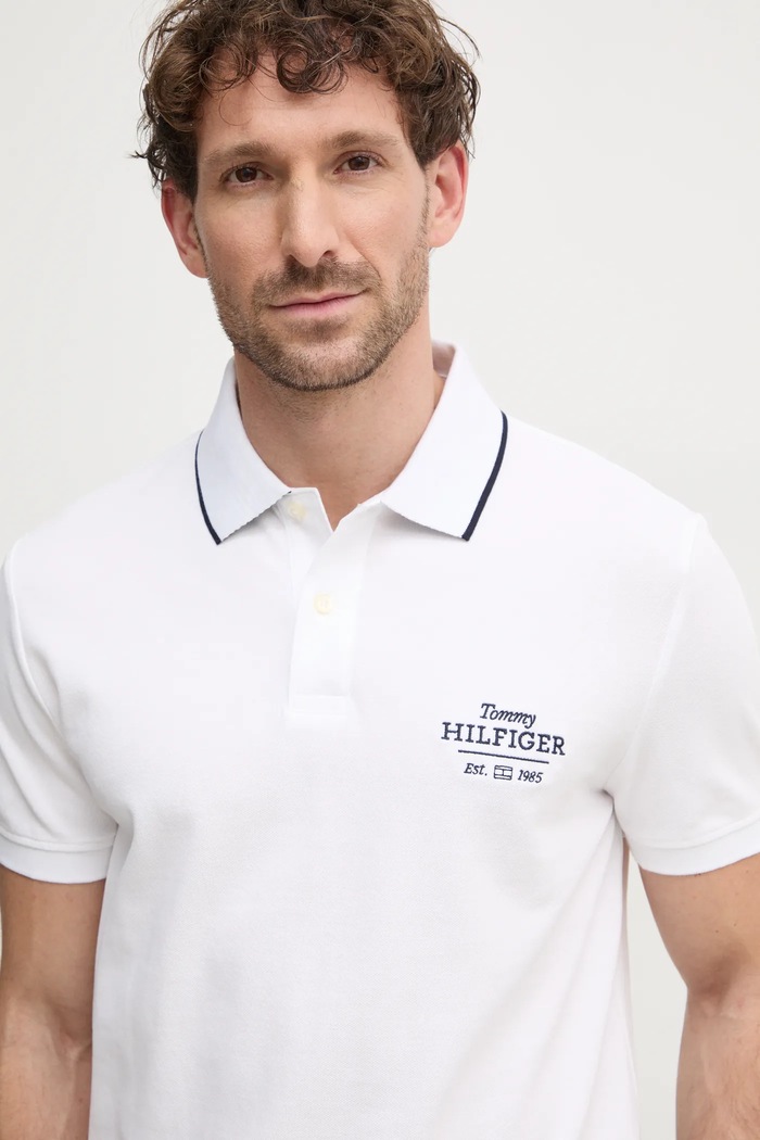 Polo tričko Tommy Hilfiger biela MW0MW37519