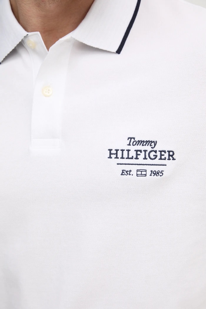 Polo tričko Tommy Hilfiger MW0MW37519 biela