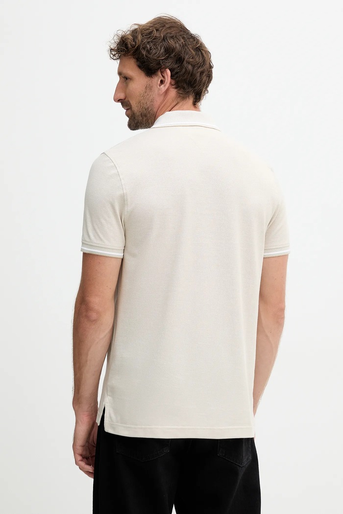 Oblečení Bavlněné polo tričko Tommy Hilfiger MW0MW37522 béžová