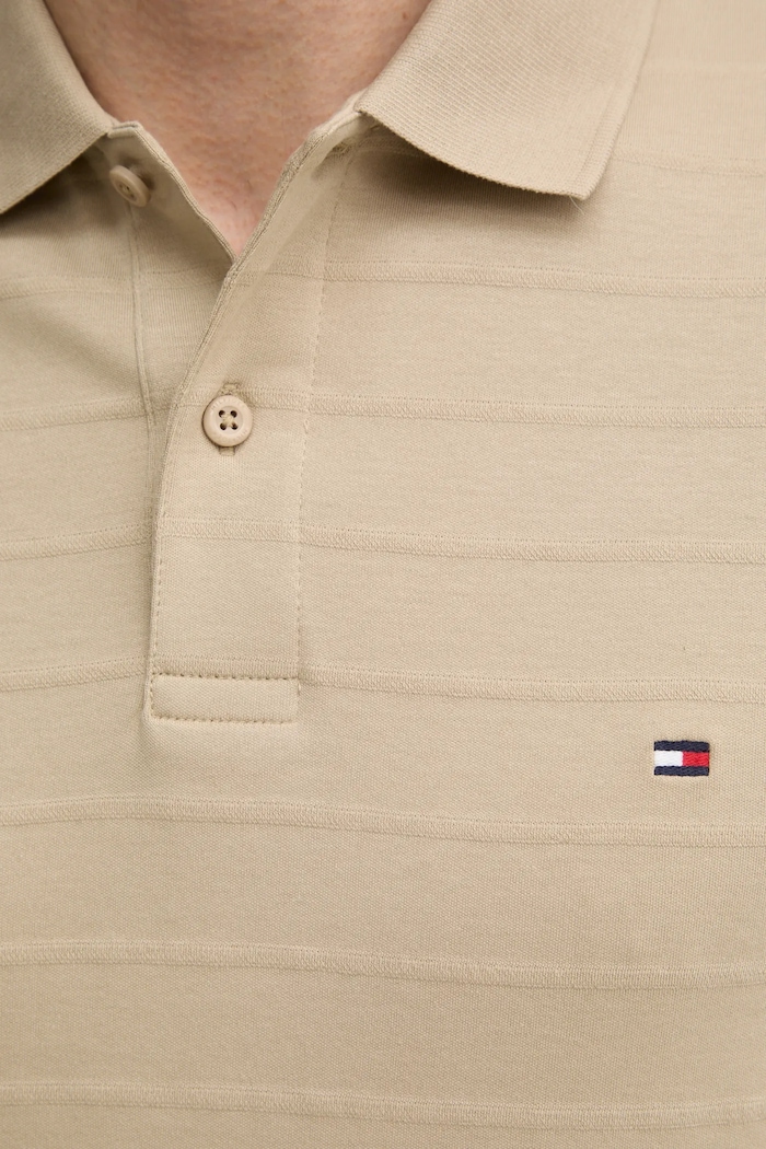 Pamučna polo majica Tommy Hilfiger MW0MW37528 bež