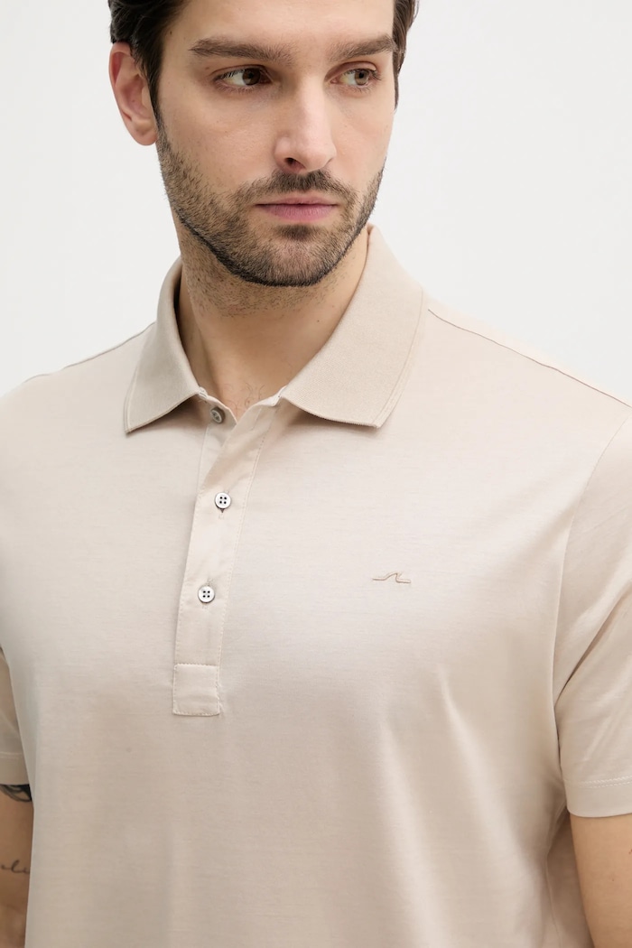 Bavlněné polo tričko Paul&Shark béžová 25411239