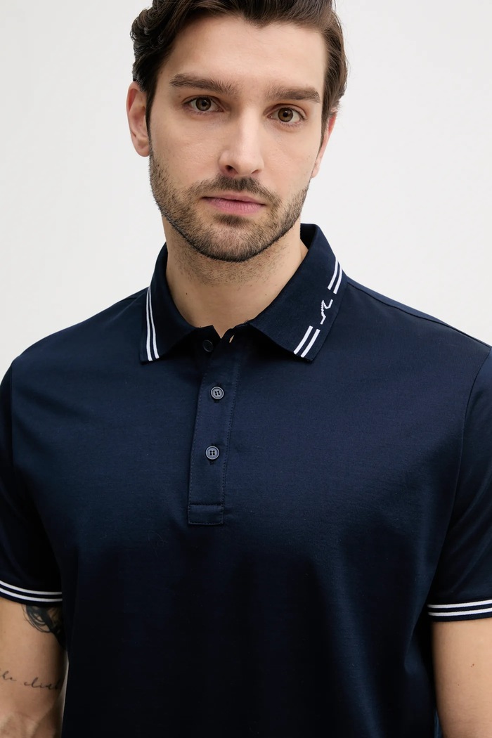 Bavlnené polo tričko Paul&Shark tmavomodrá 25411288
