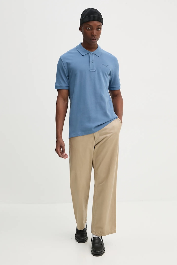 Marc O'Polo Polo de bumbac albastru 5000005925