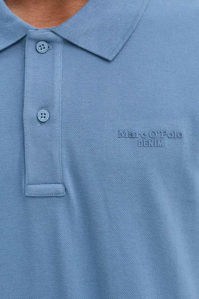 Polo de bumbac Marc O'Polo albastru 5000005925