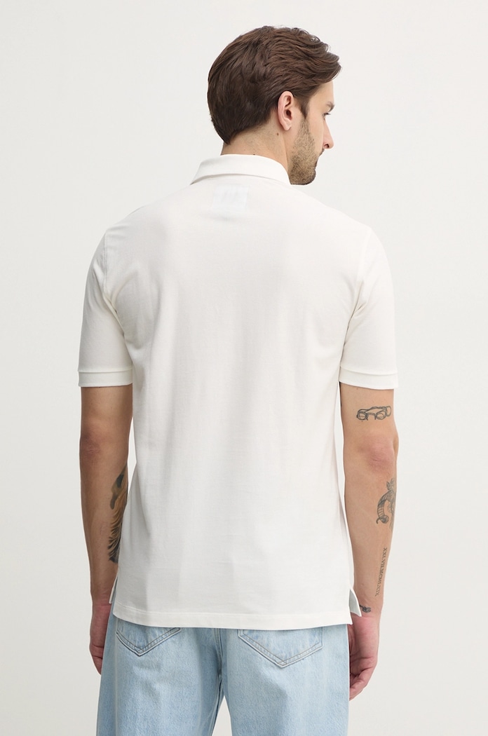 Oblečení Bavlněné polo tričko Armani Exchange XM000367.AF13022.NOS bílá