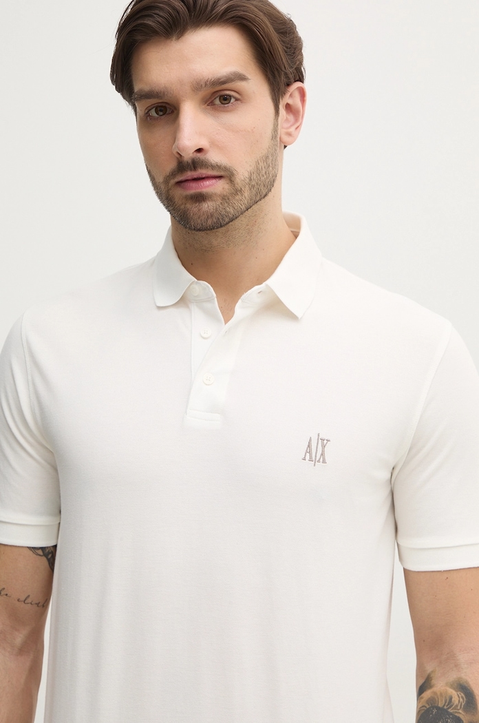 Bavlněné polo tričko Armani Exchange bílá XM000367.AF13022.NOS