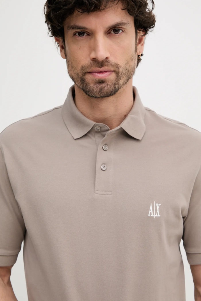 Armani Exchange polo de bumbac maro XM000367.AF13022.NOS