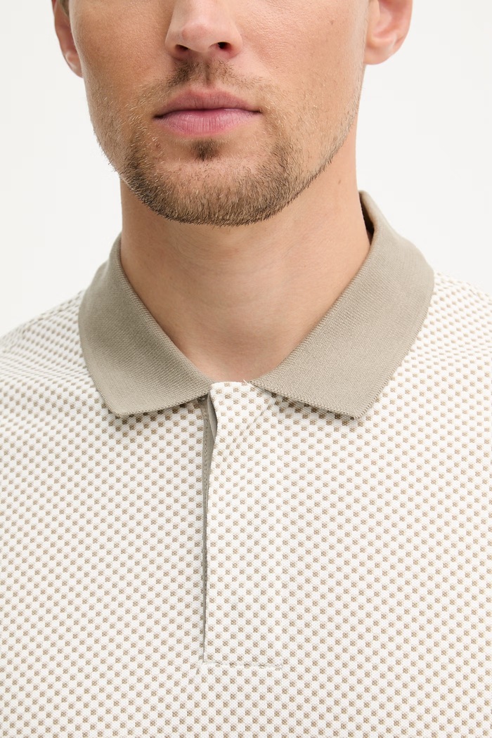 Armani Exchange Polo tričko pánske bavlnené s elastanom XM000736.AF10819 béžová