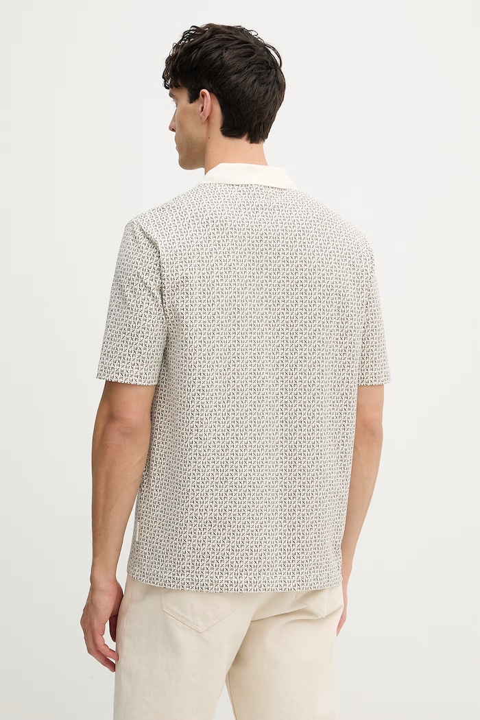 Oblečenie Armani Exchange polo tričko pánske bavlnené s elastanom XM000736.AF10819 béžová