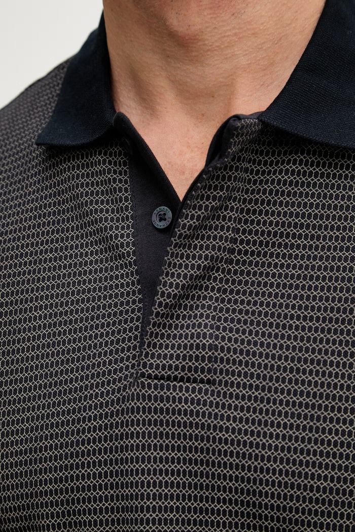 Armani Exchange polo tričko pánske bavlnené s elastanom XM000736.AF10819 tmavomodrá