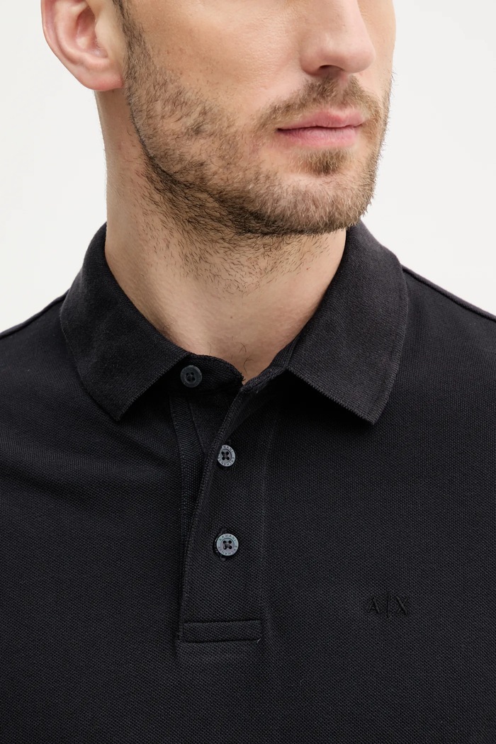 Armani Exchange polo de bumbac XM000509.AF13055 bleumarin