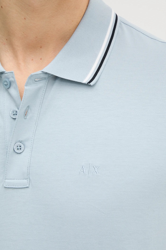 Armani Exchange polo bawełniane XM000466.AF10337 niebieski