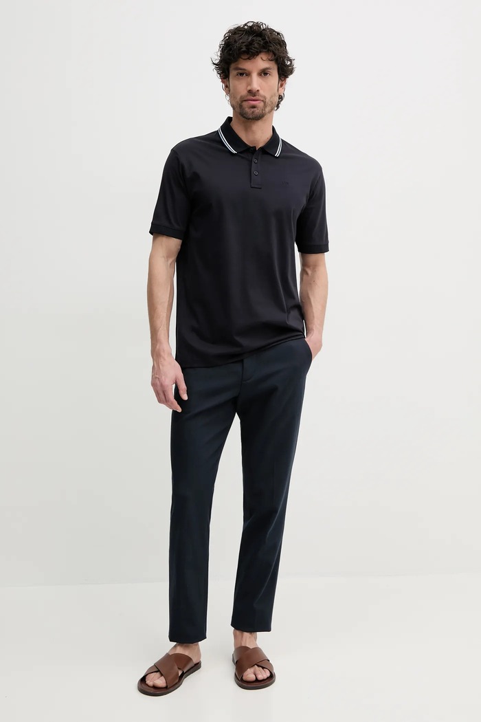 Armani Exchange polo bawełniane XM000466.AF10337 granatowy SS25