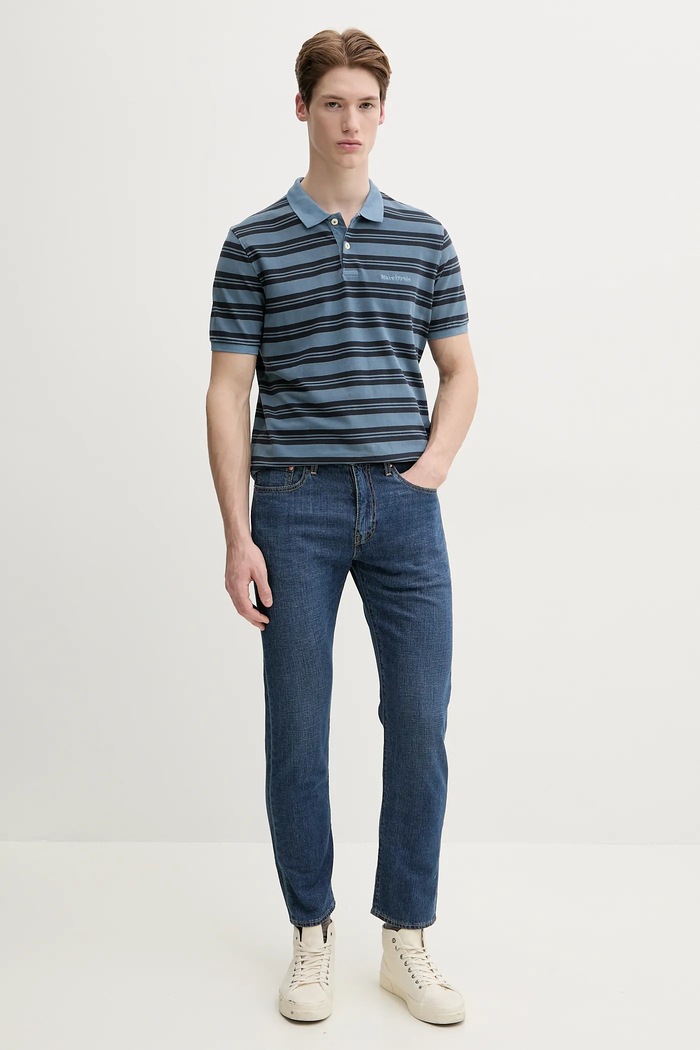 Marc O'Polo polo bawełniane 522206853040 niebieski SS25
