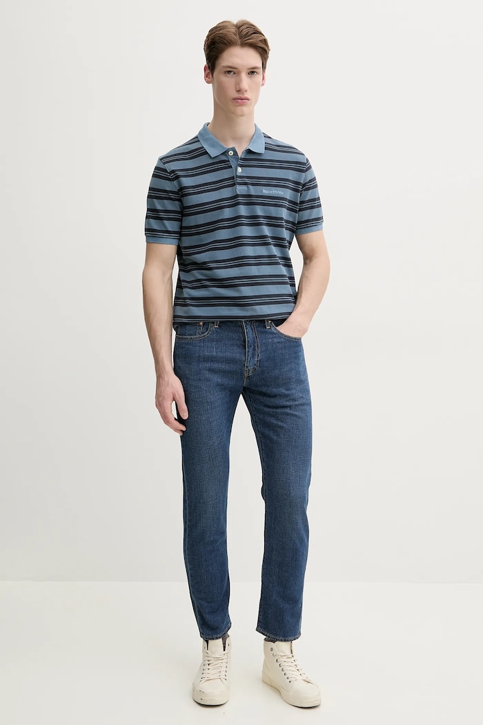 Marc O'Polo polo bawełniane 522206853040 niebieski SS25