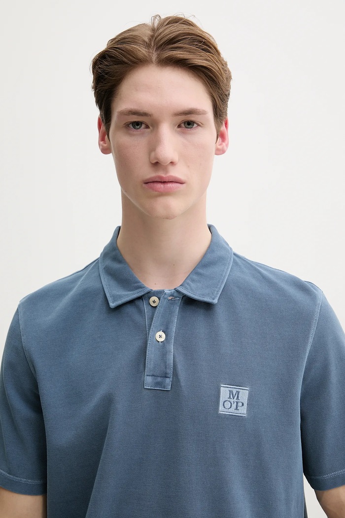 Pamučna polo majica Marc O'Polo plava 522226653126