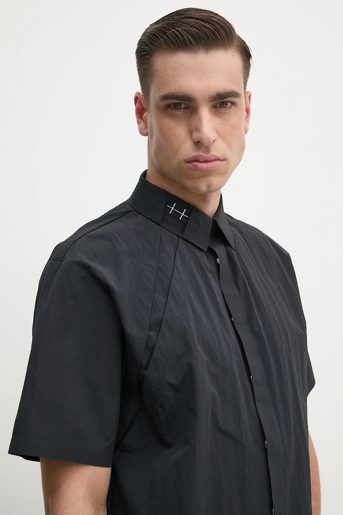 Heliot Emil shirt black SS25.M.05.063.BLK01