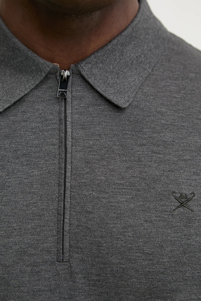 Hackett London polo de bumbac HM563379 gri