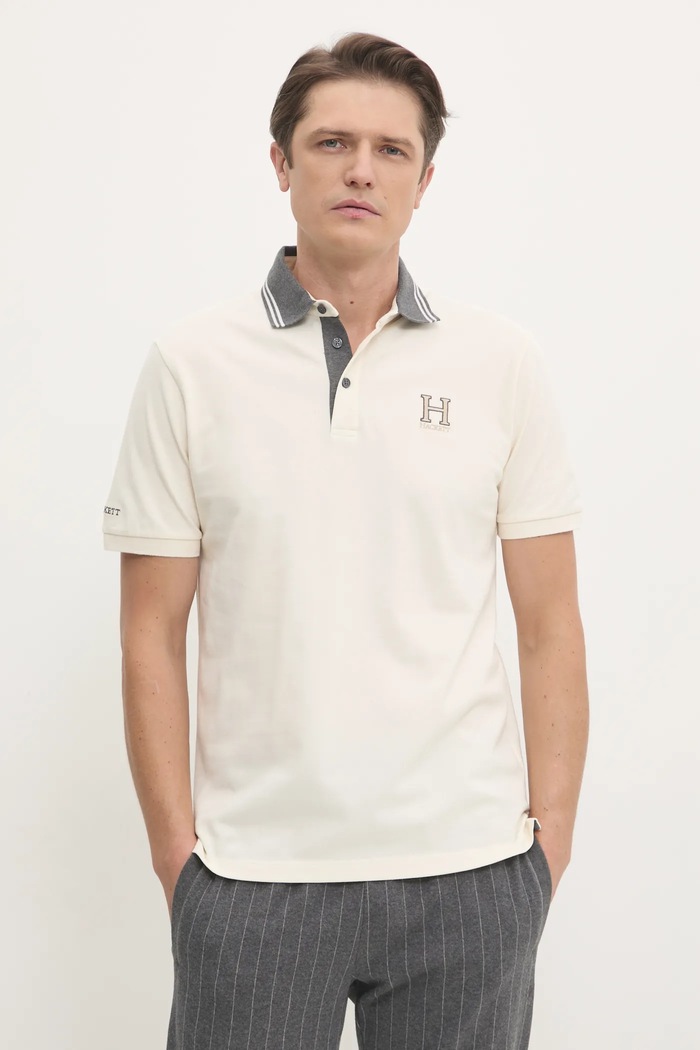 Hackett London tricou polo regular bej HM563381