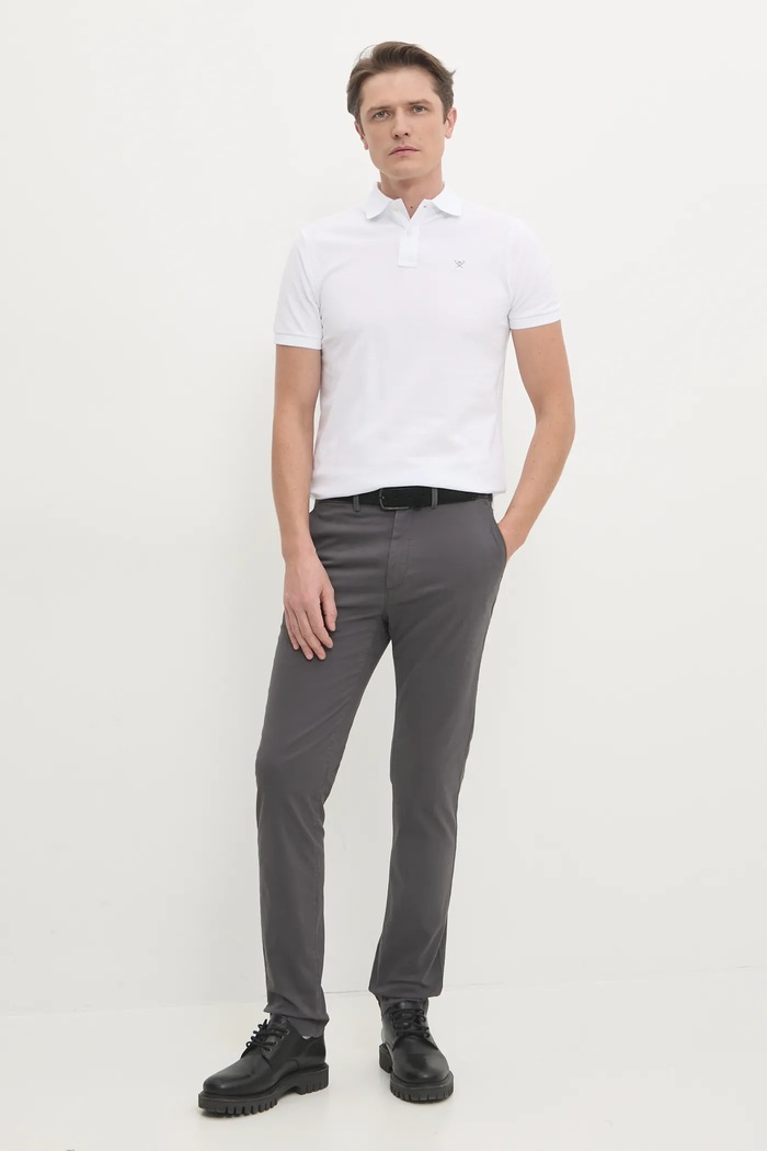 Hackett London pamut póló HM562363 fehér SS26