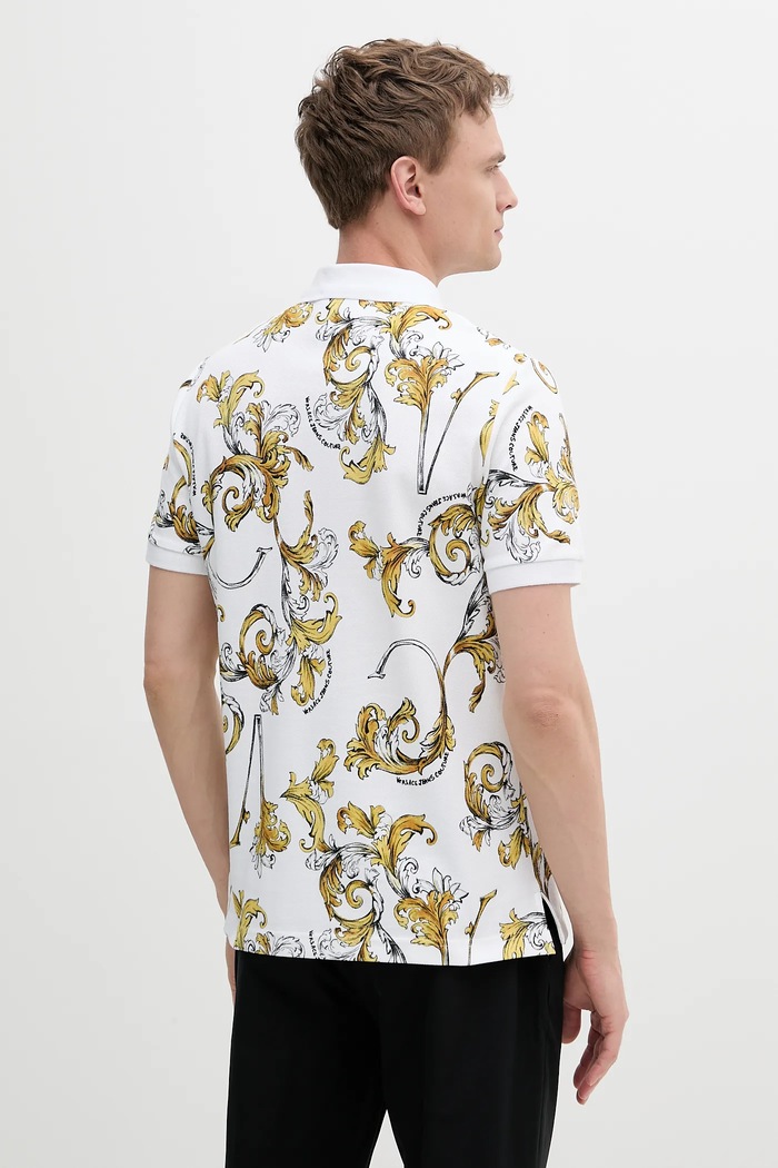 Odzież Versace Jeans Couture polo bawełniane 78GAG6S0.JS460 biały