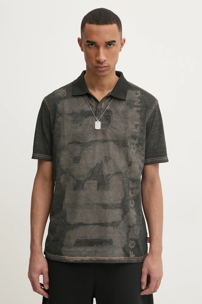 Diesel polo T-REJUST-NC POLO SHIRT regular szary A16167.0EGBJ