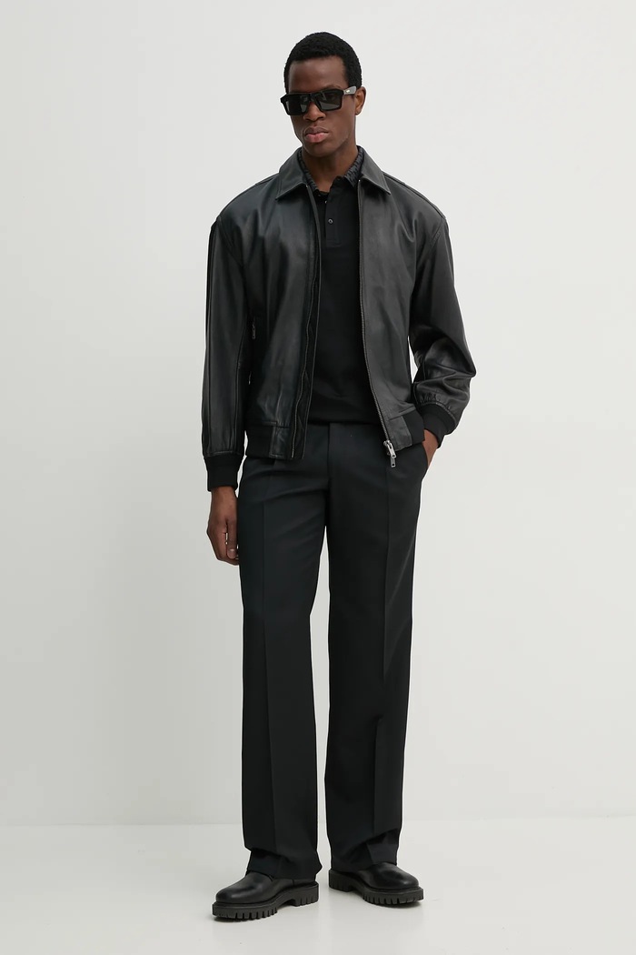 Karl Lagerfeld polo bawełniane 552200.745001 czarny SS25