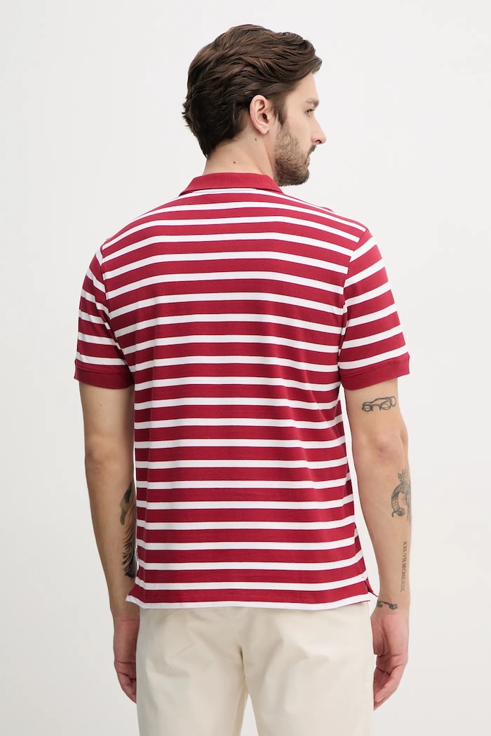 Дрехи Памучна тениска с яка Pepe Jeans BARRET PM542241 червен