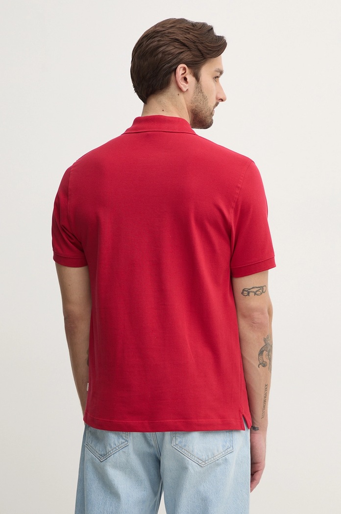 Îmbrăcăminte Pepe Jeans polo de bumbac ESSENTIAL POLO CONTRAST LOGO PM542298 rosu