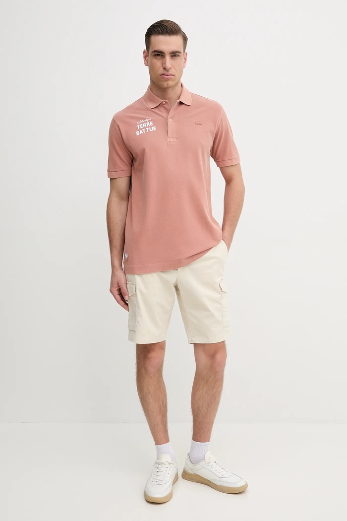 Bavlněné polo tričko Lacoste PH0349 oranžová SS25
