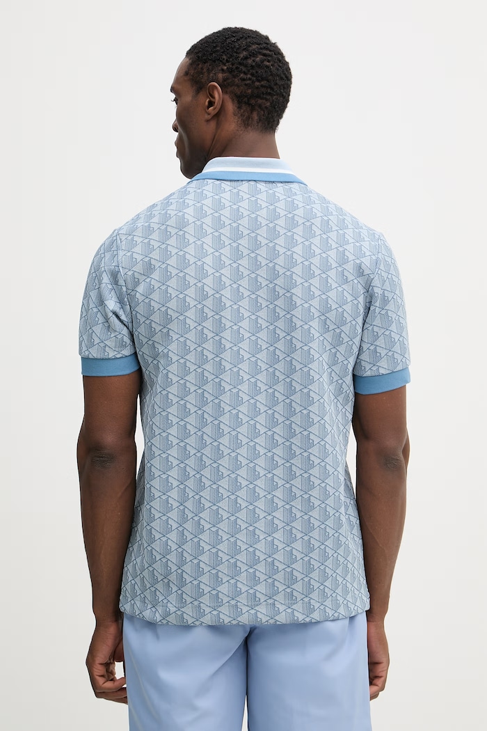 Odzież Lacoste polo męskie DH1417 niebieski