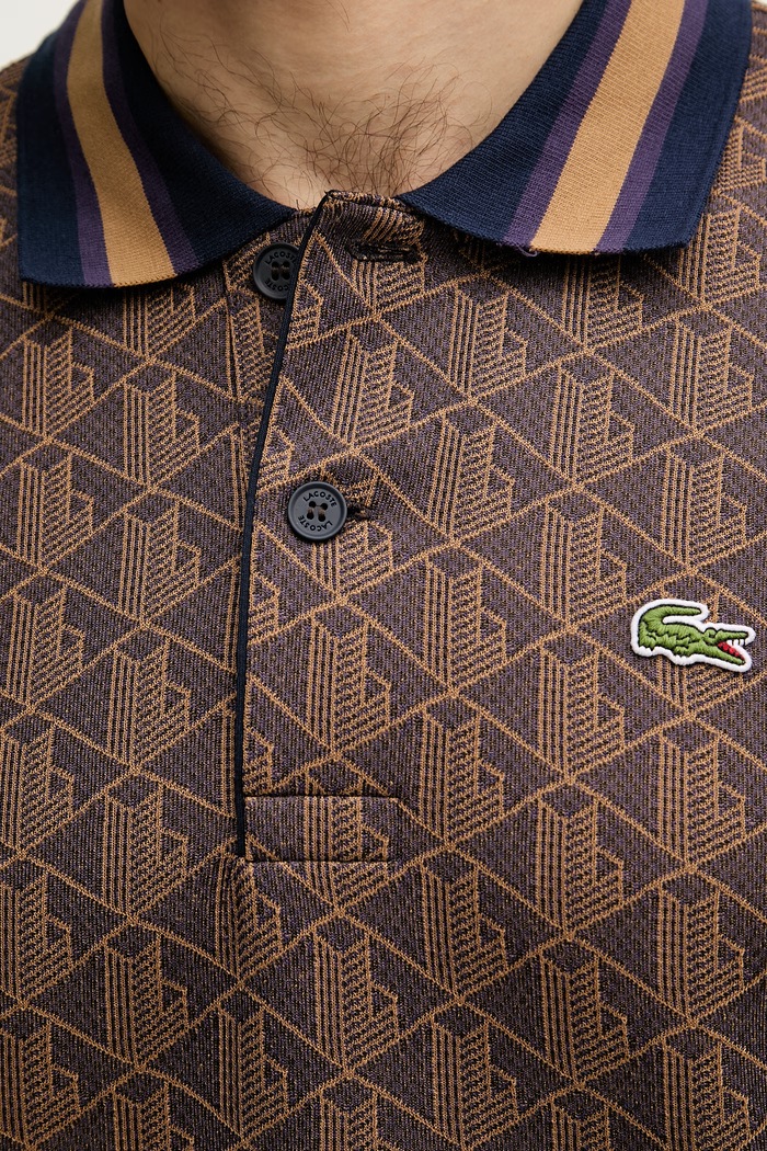 Lacoste тениска с яка мъжка DH1417 кафяв