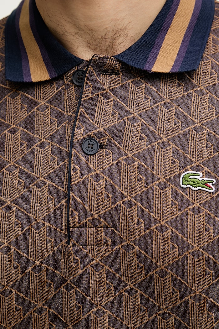 Lacoste тениска с яка мъжка DH1417 кафяв
