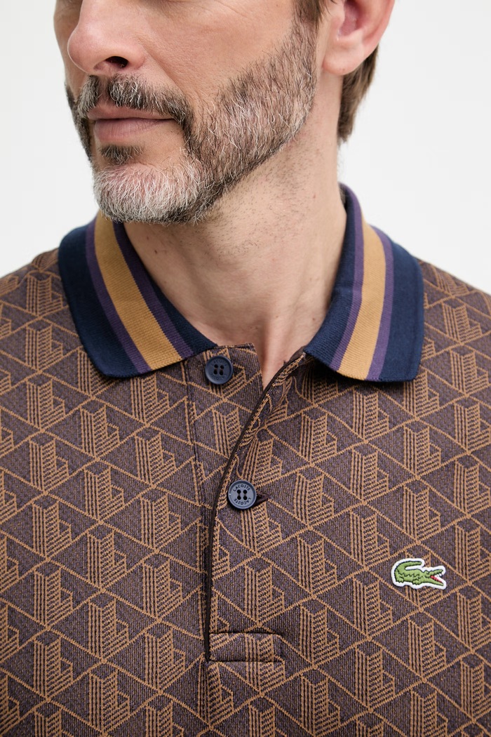 Lacoste Πόλο ανδρικό DH1417 καφέ