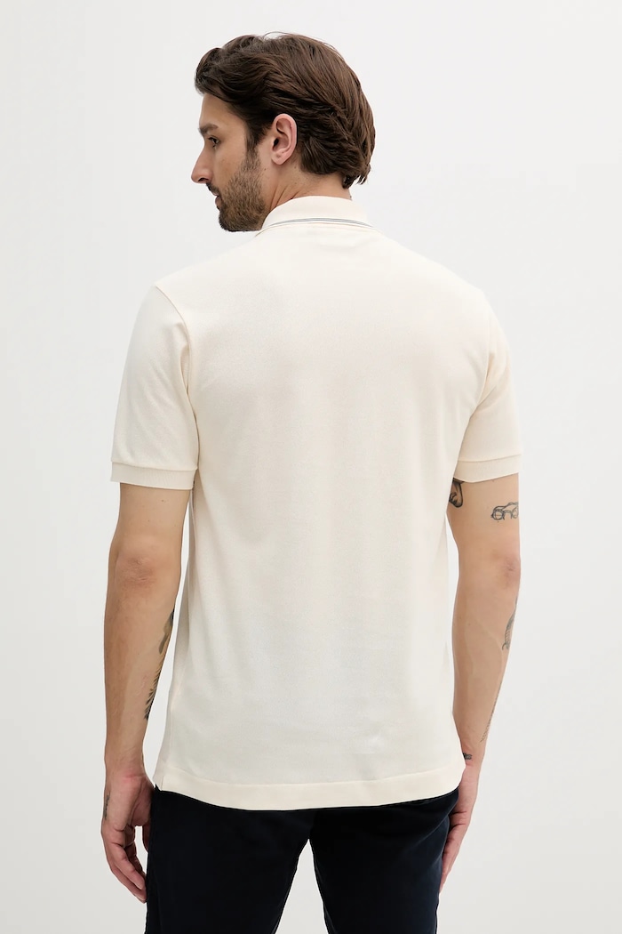 Oblečenie Bavlnené polo tričko Lacoste PH0037 béžová