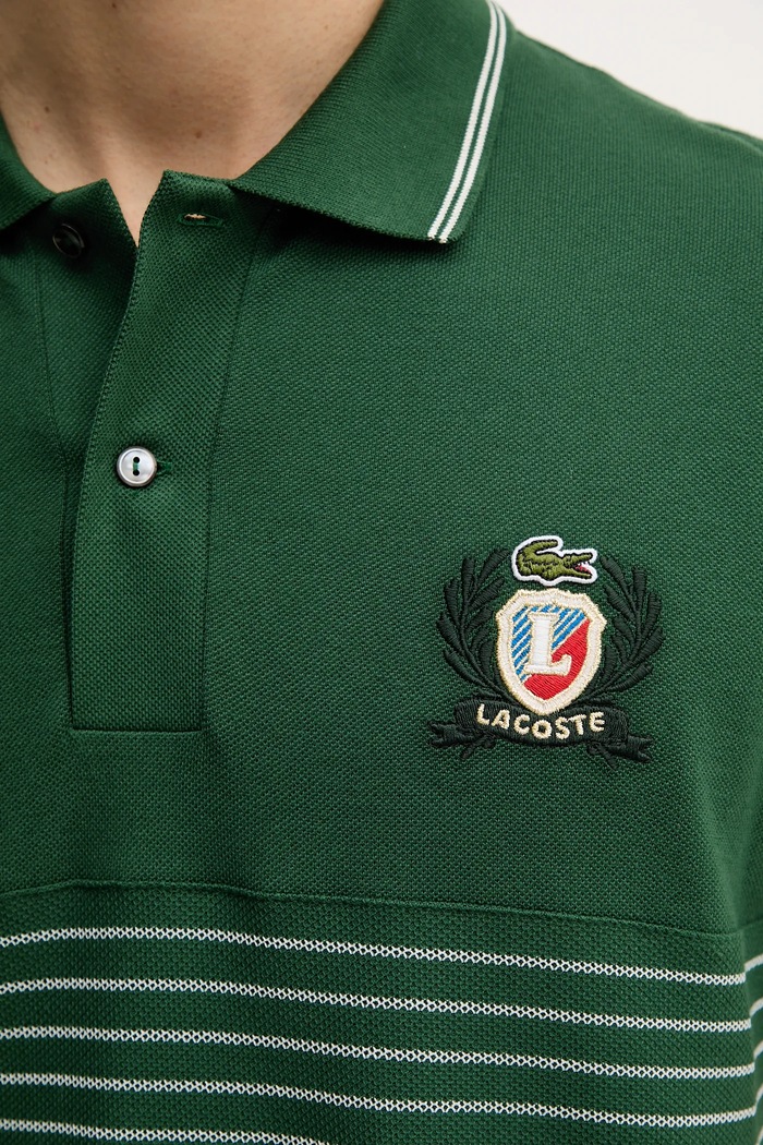 Lacoste polo bawełniane PH0037 zielony