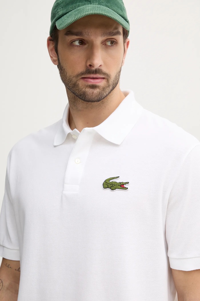 Bombažen polo Lacoste bež PH2751