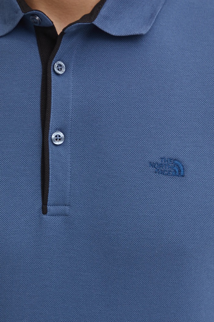 The North Face polo de bumbac Premium Slim NF0A8C1NHDC1 albastru